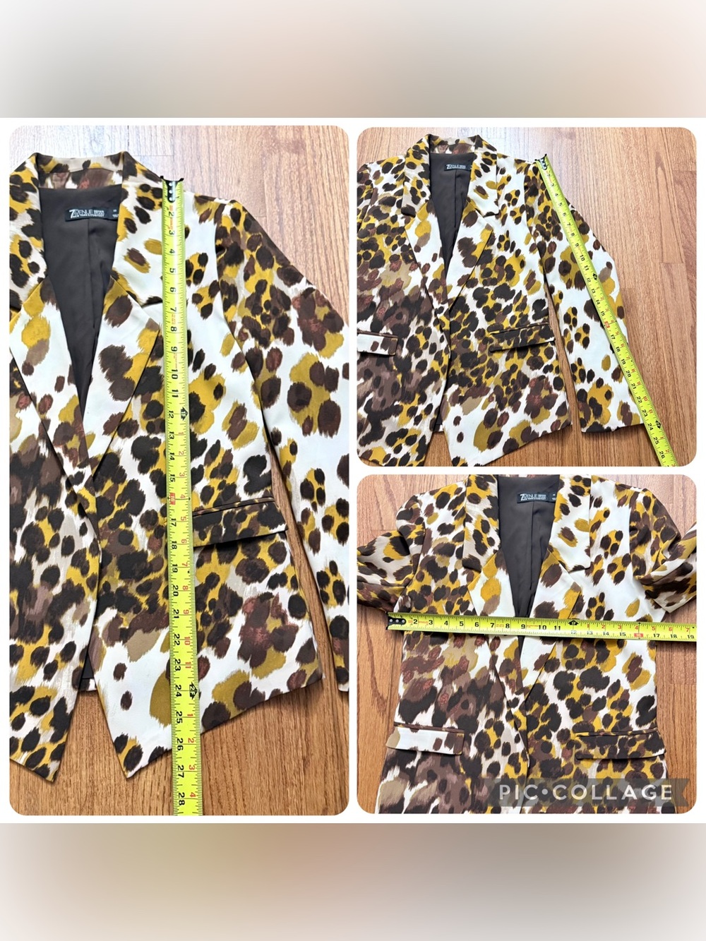 7th Avenue New York & Co Leopard Print Blazer Open Jacket Size XS - Picture 15 of 15